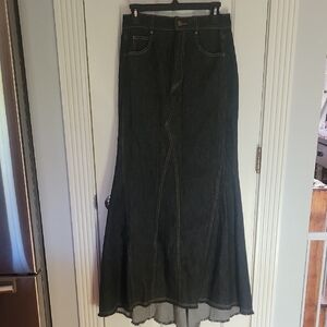 Pilcro Dark Denim Black Skirt Jean New Nwt Size 2